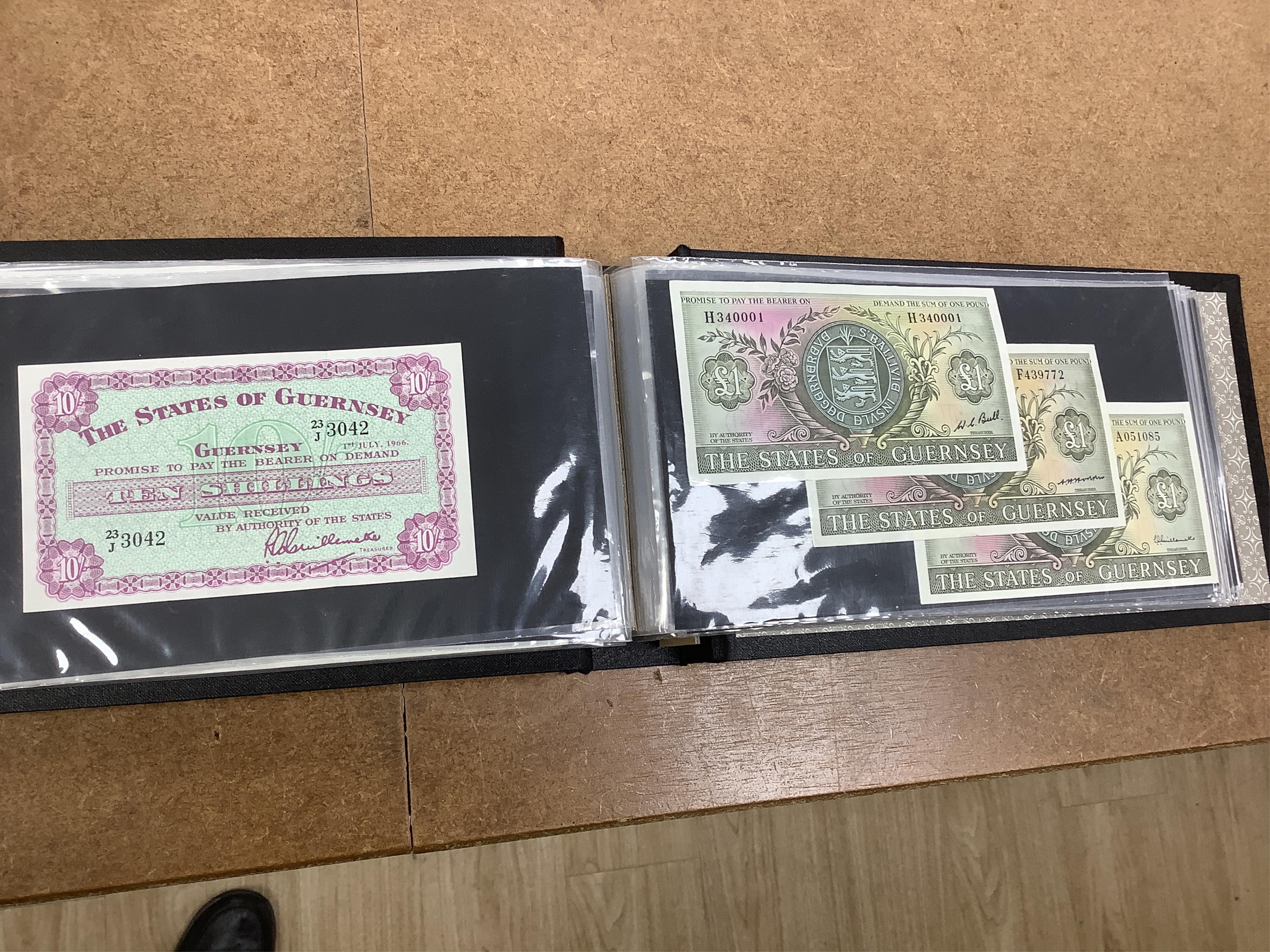 A large collection of World Banknotes, in five albums, to include Central Bank of China Republic period banknotes, UK, George V to QEII, mostly mint unused